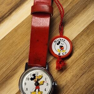 Ingersoll Red Mickey Mouse Watch 24mm